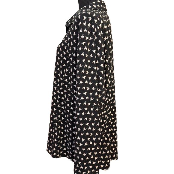 Cloth & Portrait Top XXL Womens Button Up Chicken Novelty Print Farmcore Office - Picture 4 of 8